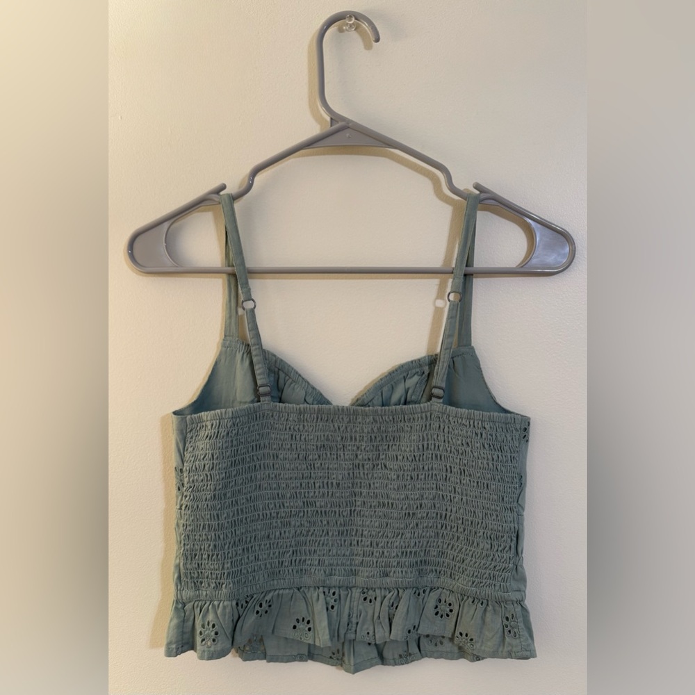 Hollister Olive Eyelet Tank Top - Picture 2 of 3